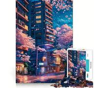 Rompecabezas Sakura Evenings de 1000 Piezas para Adultos, Juguete para ejercitar la Mente, Momento de relajación, Corte de precisión, Regalo Elegante (38x26cm)