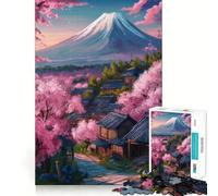 Rompecabezas Sakura Fuji Mountain Dream de 1000 Piezas para Adolescentes Juguete para desarrollar la lógica, Relajante y Divertido Corte preciso Regalo artístico (50x75cm)