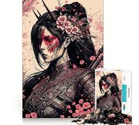 Rompecabezas Sakura Geisha Devil de 1000 Piezas para Adolescentes, Juguete Inteligente para Jugar en Interiores, Corte preciso, (38x26cm)