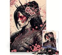 Rompecabezas Sakura Geisha Devil de 1000 Piezas para Adolescentes, Juguete Inteligente para Jugar en Interiores, Corte preciso, (38x26cm)