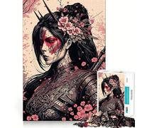 Rompecabezas Sakura Geisha Devil de 1000 Piezas para Adolescentes Juguete para ejercitar la Mente Diseño Relajante Regalo Ideal para armar (50x75cm)