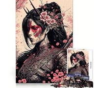 Rompecabezas Sakura Geisha Devil de 1000 Piezas para Adolescentes Juguete para ejercitar la Mente Diseño Relajante Regalo Ideal para armar (50x75cm)