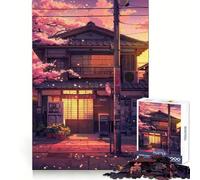 Rompecabezas Sakura House de 1000 Piezas para Adultos, Juguete para ejercitar la Mente, para Fortalecer los Lazos Familiares, Corte de precisión, Regalo Creativo (50x75cm)