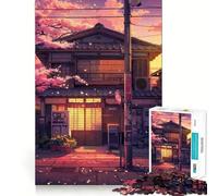 Rompecabezas Sakura House para Adolescentes, 1000 Piezas, colección de Arte con Corte nítido, Mejora la Calma y la relajación (38x52cm)