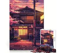 Rompecabezas Sakura House para Adolescentes, 1000 Piezas, colección de Arte con Corte nítido, Mejora la Calma y la relajación (38x52cm)