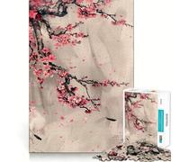Rompecabezas Sakura japonés asiático de 1000 Piezas para Adolescentes, Juego de lógica, Tiempo de relajación, Pieza de colección de Arte de Corte preciso (38x52cm)