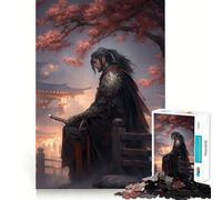 Rompecabezas Sakura japonés samurái de 1000 Piezas para Adultos, Juguete de lógica Mental, Tiempo de Serenidad, Corte Firme, (38x26cm)