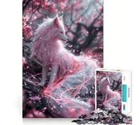 Rompecabezas Sakura Kitsune para Adultos, 1000 Piezas, Juego Inteligente, patrón Tranquilo y Relajante, Regalo increíble (38x52cm)