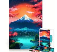 Rompecabezas Sakura Monte Fuji de 1000 Piezas para Adultos Ayuda a Mejorar la Memoria y Alivia la ansiedad Diseño artístico para armar Regalo Ideal (38x52cm)