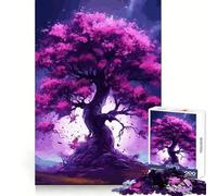 Rompecabezas Sakura Moon Tree para Adolescentes, 1000 Piezas, desafío Mental, Juguete Relajante y Divertido, Corte preciso, Regalo Festivo (38x52cm)