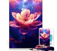 Rompecabezas Sakura Neon Cosmic Flower de 1000 Piezas para Adolescentes Juguete Interactivo Divertido con Corte preciso Arte Coleccionable (50x75cm)