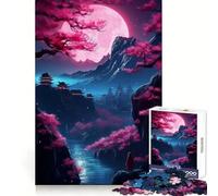 Rompecabezas Sakura Night Tokyo Geisha de 1000 Piezas para Adultos Ayuda a Mejorar la Memoria y Alivia la ansiedad Diseño artístico para armar Regalo (50x75cm)