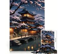 Rompecabezas Sakura Rainy Evening de 1000 Piezas para Adolescentes Juguete de razonamiento y Habilidad Divertido y Relajante Corte preciso Regalo Ideal (38x26cm)