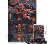 Rompecabezas Sakura Rainy Evening para Adultos, 1000 Piezas, para ejercitar la Mente, relajación, diseño de Bordes precisos, colección de Arte (50x75cm)