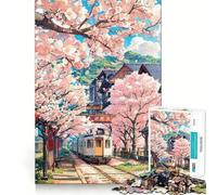 Rompecabezas Sakura Station de 1000 Piezas para Adolescentes Refuerza la Memoria Divertido y Relajante Bordes de Calidad Regalo Ideal (38x52cm)