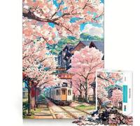 Rompecabezas Sakura Station para Adultos, 1000 Piezas, Recall Boost Quiet Calm Smooth Cut, Regalo clásico (50x75cm)