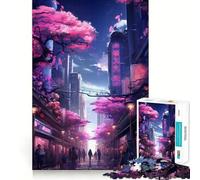 Rompecabezas Sakura Street de 1000 Piezas para Adultos: Ayuda a desarrollar la Memoria, diseño Relajante, Ideal para el Ocio y la colección de Arte (38x52cm)