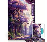 Rompecabezas Sakura Street de Anime primaveral para Adolescentes, 1000 Piezas, Juguete para ejercitar la Mente, diversión Relajante, Corte preciso, Regalo Festivo (38x26cm)
