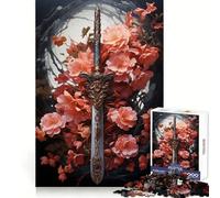 Rompecabezas Sakura Sword Japan para Adultos, 1000 Piezas, para Fortalecer la Memoria, Divertido, de Calidad, Elegante, Regalo (38x26cm)