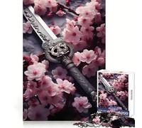 Rompecabezas Sakura Sword para Adolescentes, 1000 Piezas, estimula la Memoria, diversión Relajante, Corte Premium, Regalo Elegante (50x75cm)