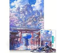 Rompecabezas Sakura Temple Ascenso de 1000 Piezas para Adultos Ideal para estimular la Memoria, Relajarse mentalmente y con un Corte Suave Regalo de cumpleaños (38x26cm)
