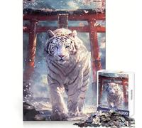 Rompecabezas Sakura Tiger Torii Path de 1000 Piezas para Adultos: Ayuda a Mejorar la Memoria, Calma Mental, diseño, Montaje y Regalo Creativo (38x26cm)
