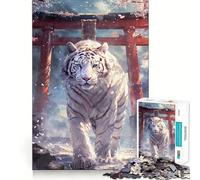 Rompecabezas Sakura Tiger Torii Path de 1000 Piezas para Adultos: Ayuda a Mejorar la Memoria, Calma Mental, diseño, Montaje y Regalo Creativo (38x26cm)