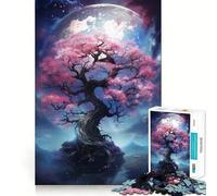 Rompecabezas Sakura Tree Dreamscape de 1000 Piezas para Adultos y Adolescentes Recuerda armarlo Lentamente Disfruta de un Corte preciso Arte Coleccionable (50x75cm)