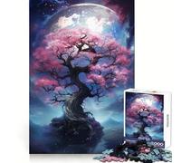 Rompecabezas Sakura Tree Dreamscape de 1000 Piezas para Adultos y Adolescentes Recuerda armarlo Lentamente Disfruta de un Corte preciso Arte Coleccionable (50x75cm)