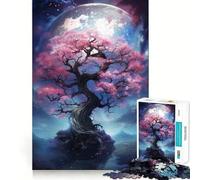 Rompecabezas Sakura Tree Dreamscape para Adolescentes, 1000 Piezas, Potencia la Memoria, Momentos de Serenidad, Corte Premium, Regalo de cumpleaños (38x52cm)