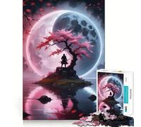 Rompecabezas Sakura Waterfall Yin Yang de 1000 Piezas para Adolescentes Juguete de razonamiento y Habilidad Divertido y Relajante Corte preciso Regalo Ideal (50x75cm)
