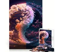 Rompecabezas Sakura Yin y Yang de 1000 Piezas para Adultos y Adolescentes Recuerda armarlo Lentamente Disfruta de un Corte preciso Arte Coleccionable (38x52cm)