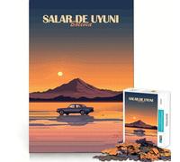 Rompecabezas Salar De Uyuni Sunset para Adolescentes, 1000 Piezas, Mejora la Memoria, diversión Relajante, Corte Premium, Regalo Elegante (50x75cm)