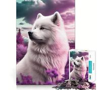 Rompecabezas Samoyedo Naturaleza de 1000 Piezas para Adolescentes Juguete de razonamiento y Desarrollo de Habilidades Divertido y Relajante Corte preciso Regalo Ideal (38x52cm)