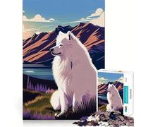 Rompecabezas Samoyedo Naturaleza de 1000 Piezas para Adultos, Juguete de lógica Fina, Tiempo Libre, Arte de Bordes limpios, Coleccionable (50x75cm)