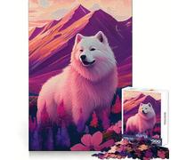Rompecabezas Samoyedo Naturaleza de 1000 Piezas para Adultos, Juguete Intelectual Relajante, Divertido, Corte preciso, (38x26cm)