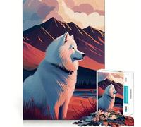 Rompecabezas Samoyedo Naturaleza de 1000 Piezas para Adultos: Mejora la Memoria, Calma la Mente, diseño, Montaje, Regalo Creativo (38x52cm)