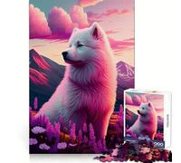 Rompecabezas Samoyedo Naturaleza para Adultos 1000 Piezas Refuerza la Memoria Divertido Interactivo Calidad Borde Elegante Regalo (38x26cm)