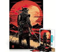 Rompecabezas Samurai al Atardecer de 1000 Piezas para Adultos, Juguete para ejercitar la Mente, diversión compartida, Arte de Corte preciso 38x52cm