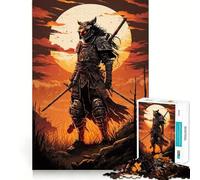 Rompecabezas Samurái al Atardecer para Adolescentes, 1000 Piezas, Juguete para desarrollar la Mente, diseño de Entretenimiento Suave, Regalo Premium (38x26cm)