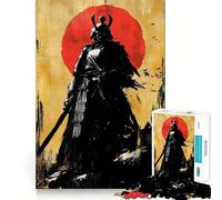Rompecabezas Samurai Atardecer Rojo para Adultos, 1000 Piezas, Juguete para Desarrollar la Habilidad Mental, Pasatiempo Tranquilo, Diseño, Montaje, (50x75cm)