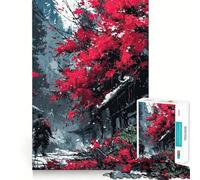Rompecabezas Samurái bajo la Lluvia de 1000 Piezas para Adultos Ayuda a Mejorar la Memoria y Alivia la ansiedad Diseño artístico para armar Regalo Ideal (38x52cm)