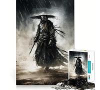 Rompecabezas Samurái bajo la Lluvia de 1000 Piezas para Adultos Fortalece la Memoria Ideal para Grupos Bordes limpios Regalo Elegante (50x75cm)