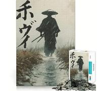 Rompecabezas Samurai bajo la Lluvia para Adultos, 1000 Piezas, Juego Mental, Juguete para aliviar la ansiedad, Arte de Corte preciso, Coleccionable (38x26cm)