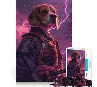 Rompecabezas Samurai Beagle para Adolescentes, 1000 Piezas, Juguete para desarrollar la Mente, diseño de Entretenimiento Suave, Regalo Premium (38x26cm)