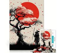 Rompecabezas Samurai Cherry Blossom de 1000 Piezas para Adolescentes, Juguete de lógica, Tren, Entretenimiento, Corte Suave, (50x75cm)
