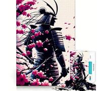 Rompecabezas Samurai Cherry Blossom de 1000 Piezas para Adolescentes: Mejora la Memoria, Calma, Escape, patrón, Sorpresa cálida (50x75cm)