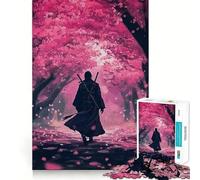 Rompecabezas Samurai Cherry Blossom de 1000 Piezas para Adolescentes Rompecabezas Inteligente, Juguete para Pensar, Tiempo de relajación, Corte Limpio, Regalo para Festivales (50x75cm)