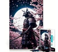 Rompecabezas Samurai Cherry Blossom de 1000 Piezas para Adultos Fortalece la Memoria, Alivia el estrés, Mejora la Calidad cumpleaños (38x26cm)