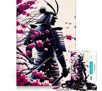 Rompecabezas Samurai Cherry Blossom de 1000 Piezas para Adultos, Juguete de lógica Fina, Tiempo Libre, Arte de Bordes limpios, Coleccionable (38x26cm)